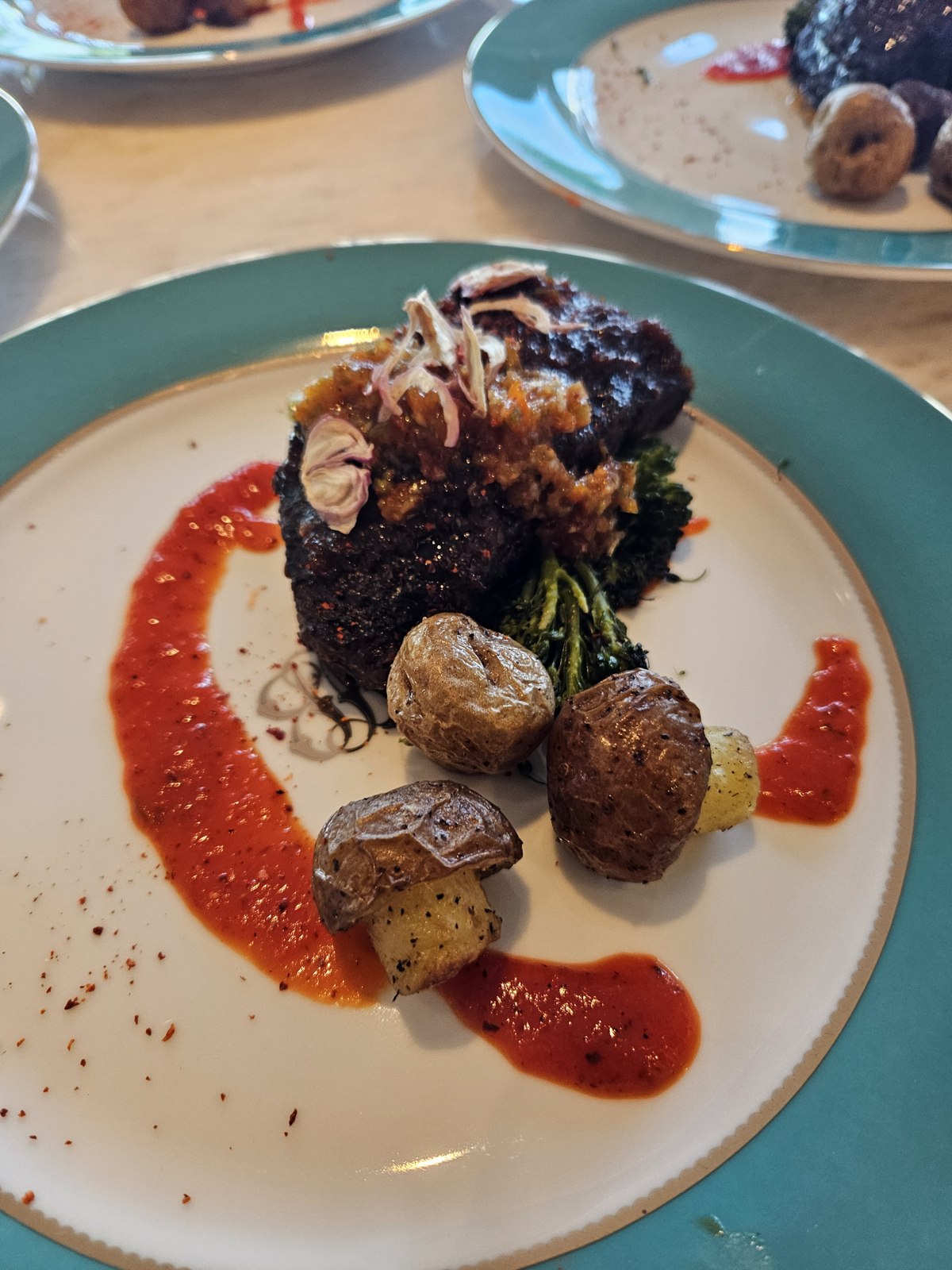A plated dinner