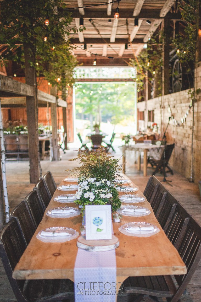 A long table, ready for guests