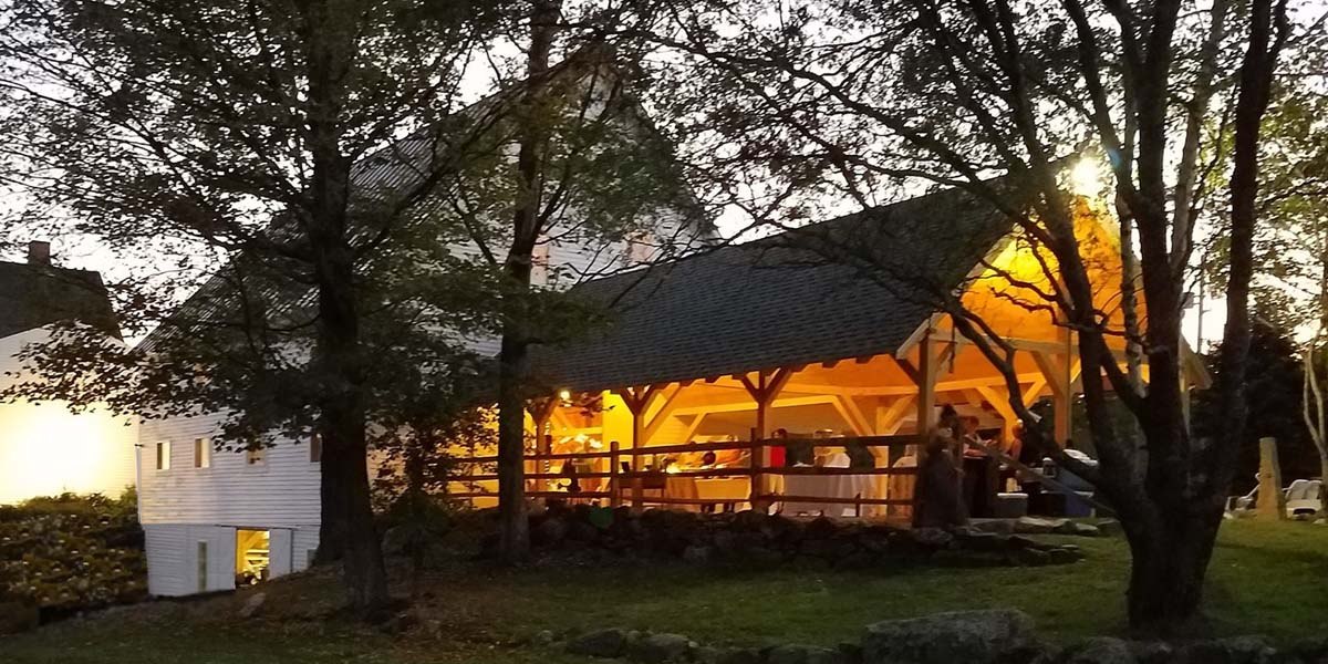 An evening under the pavilion