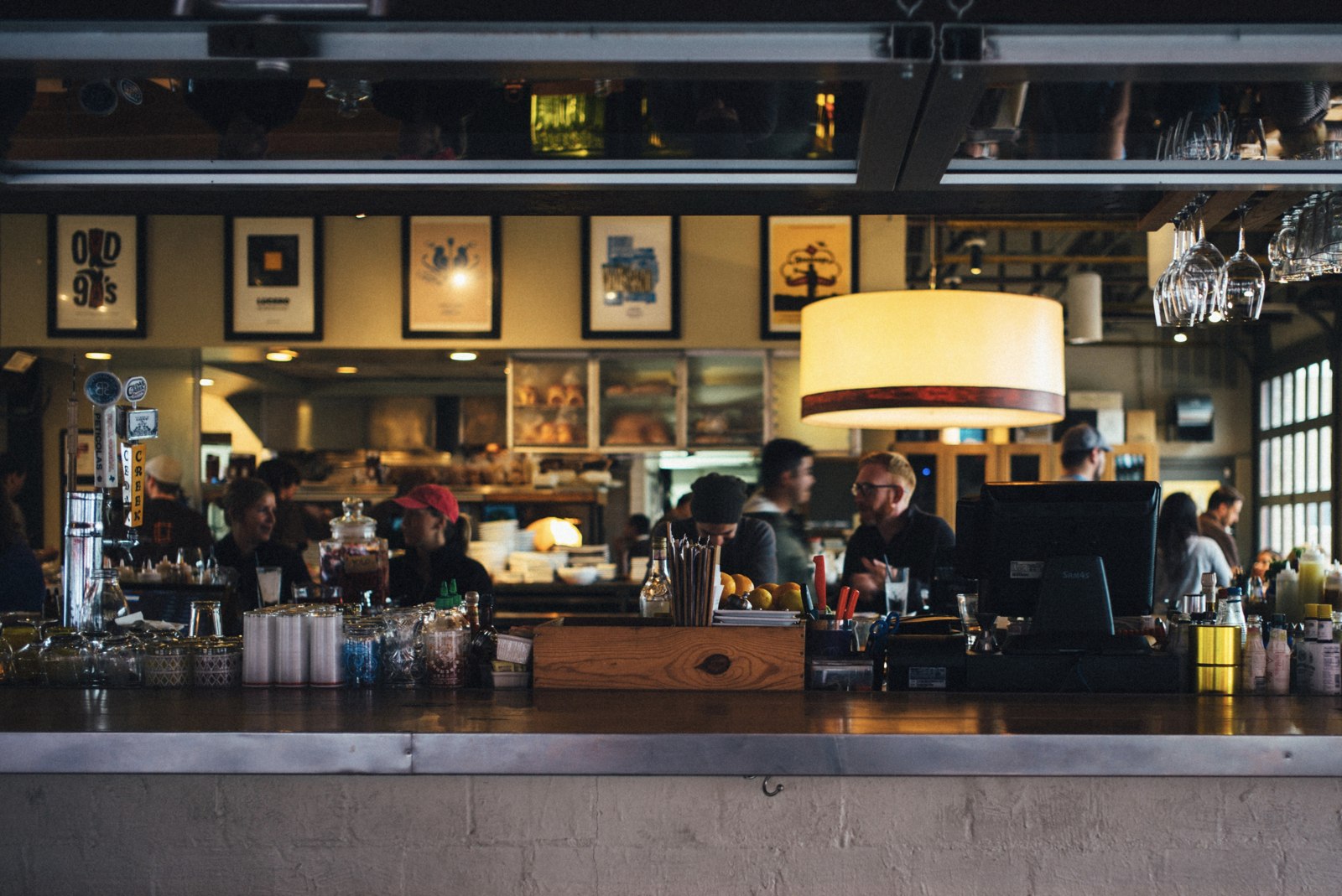 A gathering at the bar