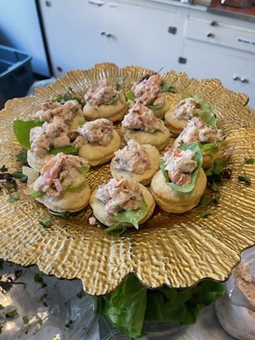 Lobster salad canapés